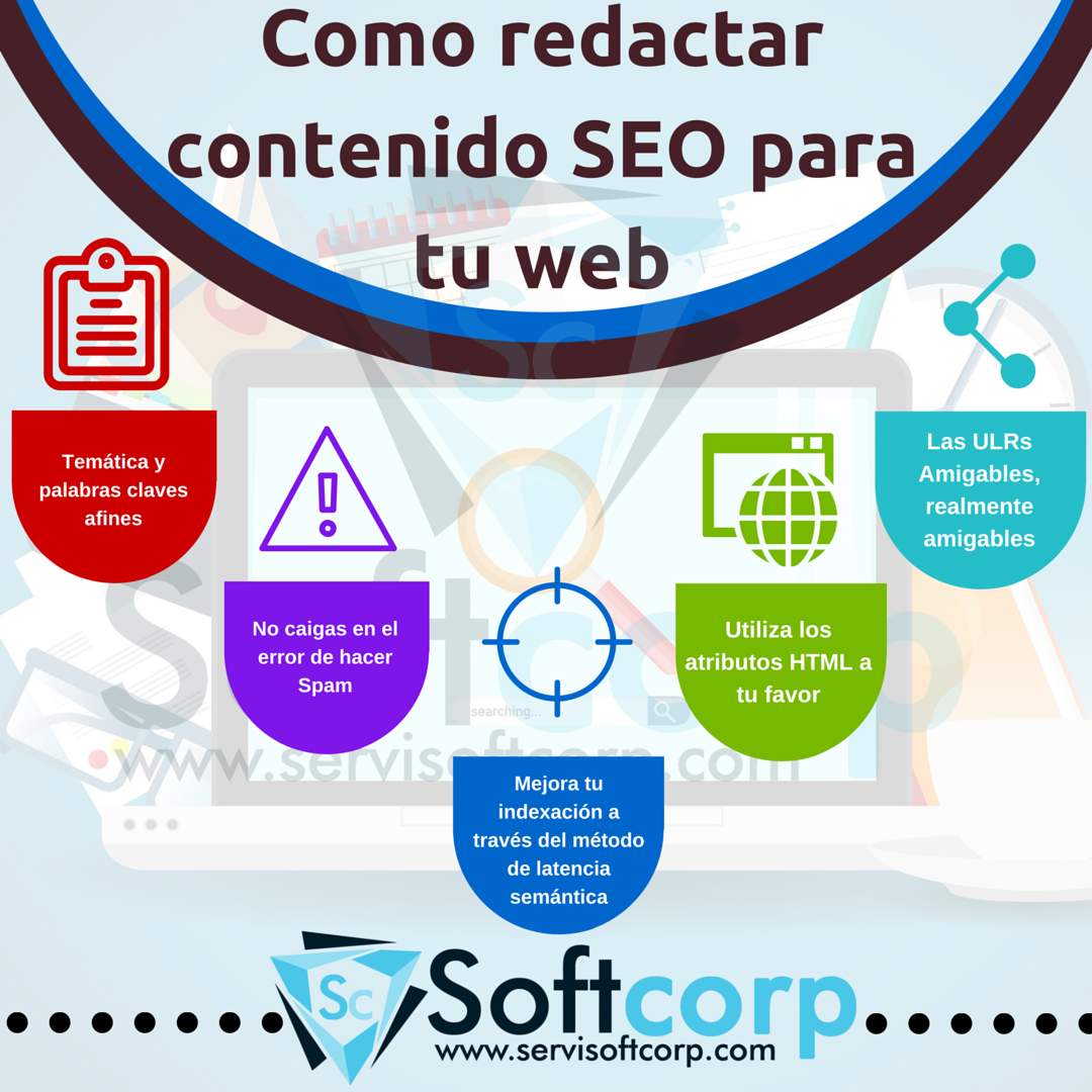 servisoftcorp's tweet photo. Para #redactar buenos #textos #SEO sólo tenemos que utilizar el sentido común, y generar buen #contenido. #Softcorp https://t.co/4Mn9XMulfQ