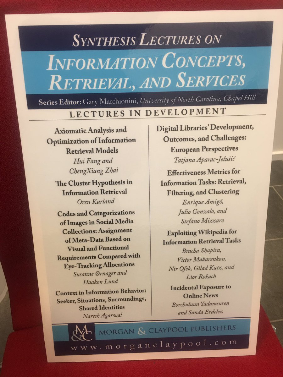 At the <a href="/MorganClaypool/">Morgan & Claypool Publishers</a> authors lunch during #ASIST2016 in Copenhagen <a href="/asist_org/">ASIS&T</a>