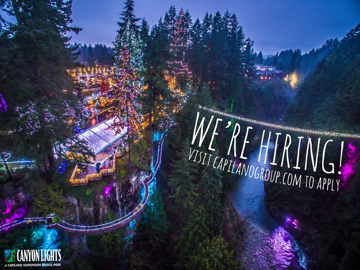CapilanoGroup's tweet photo. @capsuspbridge is hiring for #CanyonLights 11th season! Click here to apply! https://t.co/fGM9ZgFB7V #vancouver #jobs #hiring #yvr https://t.co/0AhPi3GREU