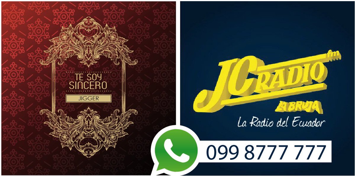 JiggerOficial's tweet photo. Desde Hoy #TeSoySincero #Jigger Suena para todo el País desde la Señal Mágica de @labrujaecuador. Seguimos Caminando #TeamJigger #CBGMusic https://t.co/T3Ls1ZNZWG