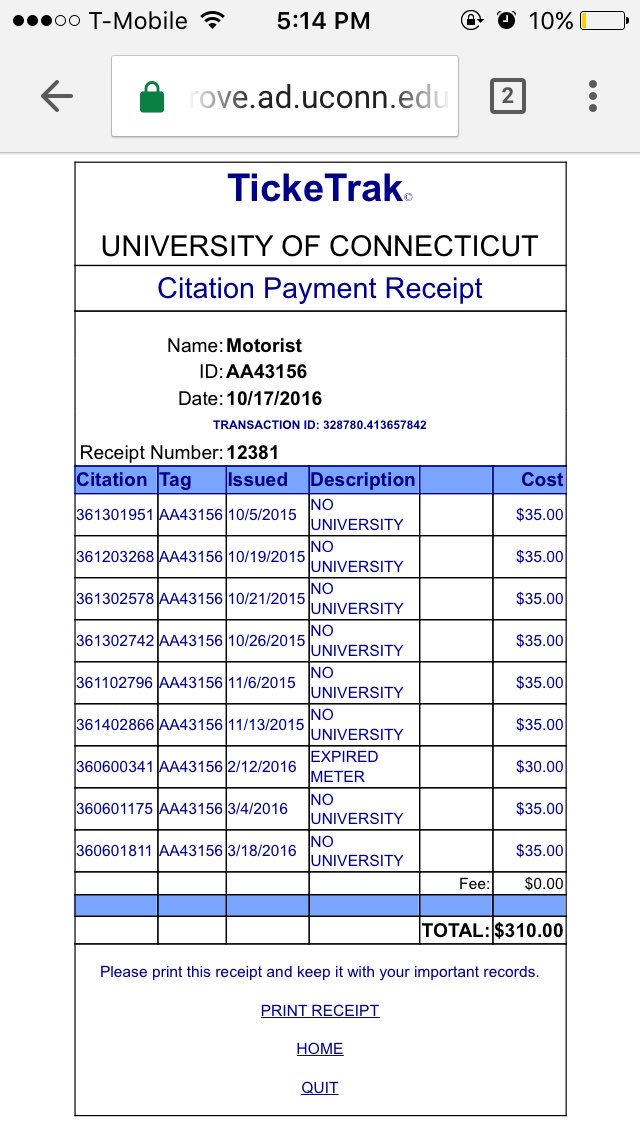 sonofkoom's tweet photo. I have officially purged all my parking services sins. Being a bad boy was a tough act. #getapermit #thanksusan https://t.co/UXERvyANmQ