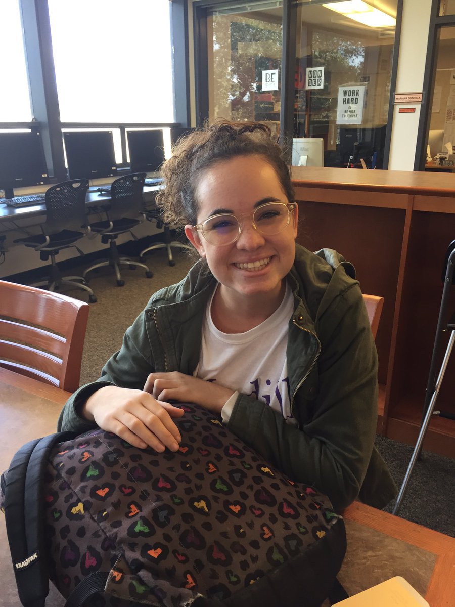 LibraryLGHS's tweet photo. The #HomecomingQueen is here! #humansofthelibrary @LosGatosHigh #golgcats https://t.co/ODSTS4qwSU