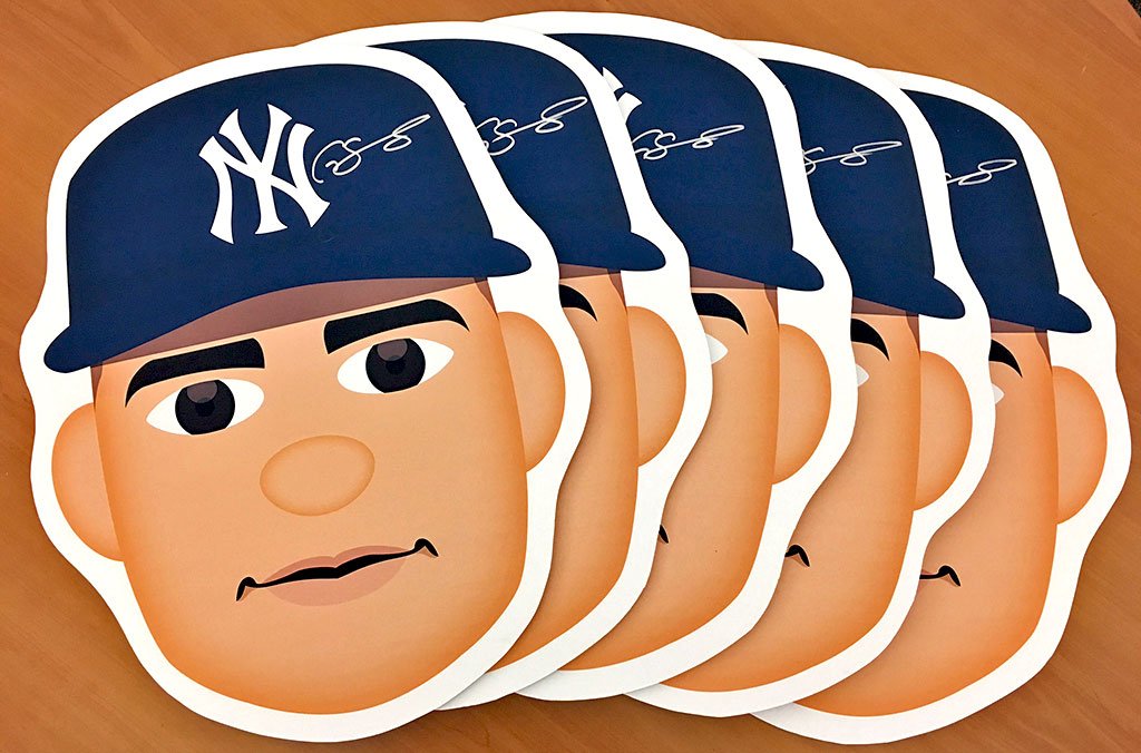 MLB's tweet photo. .@ElGarySanchez came to our social HQ and signed FIVE @mlb.com Clubhouse emoji printouts. 

Want one? RT for your chance to win. https://t.co/iLuFhad6RQ