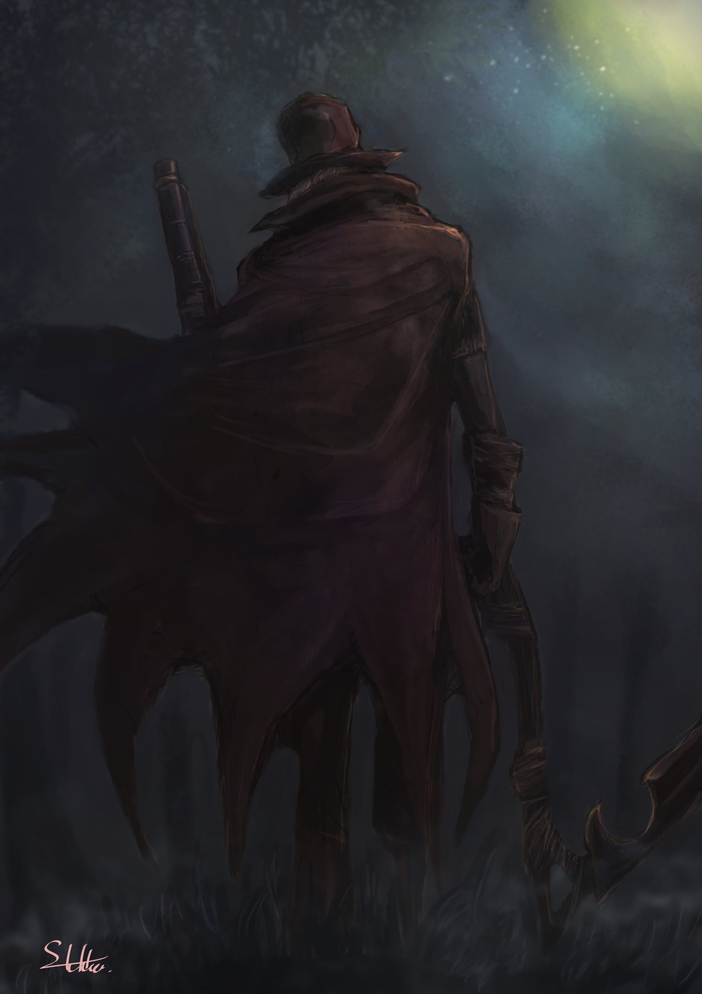 黒汽車2500 ブラッドボーンの最初の狩人 ゲールマン描きました 勢い余ったので一時間ほどの落書きですが Bloodborne T Co 0qiyxgls2l Twitter