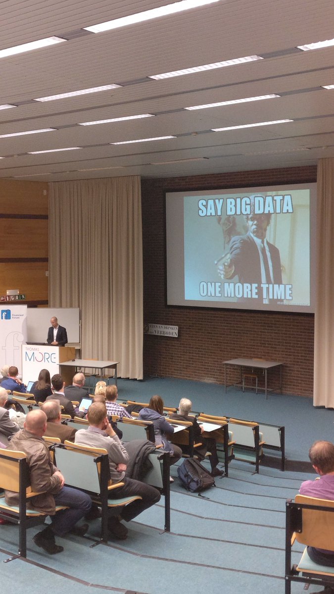 CarlStonefields's tweet photo. BIGfiction #lezing #BigData #thomasmore #ITfactory #businessEssentials #predictions #Interesting https://t.co/xkb3nLXhpy