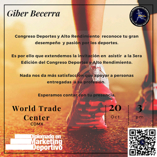 CongresDeportes's tweet photo. @giberbecerra  Sabemos que buscas ser mejor cada día, no puedes faltar a este gran congreso. Confirma tu asistencia https://t.co/64G3OJQXJx https://t.co/MVvNP4oJhT