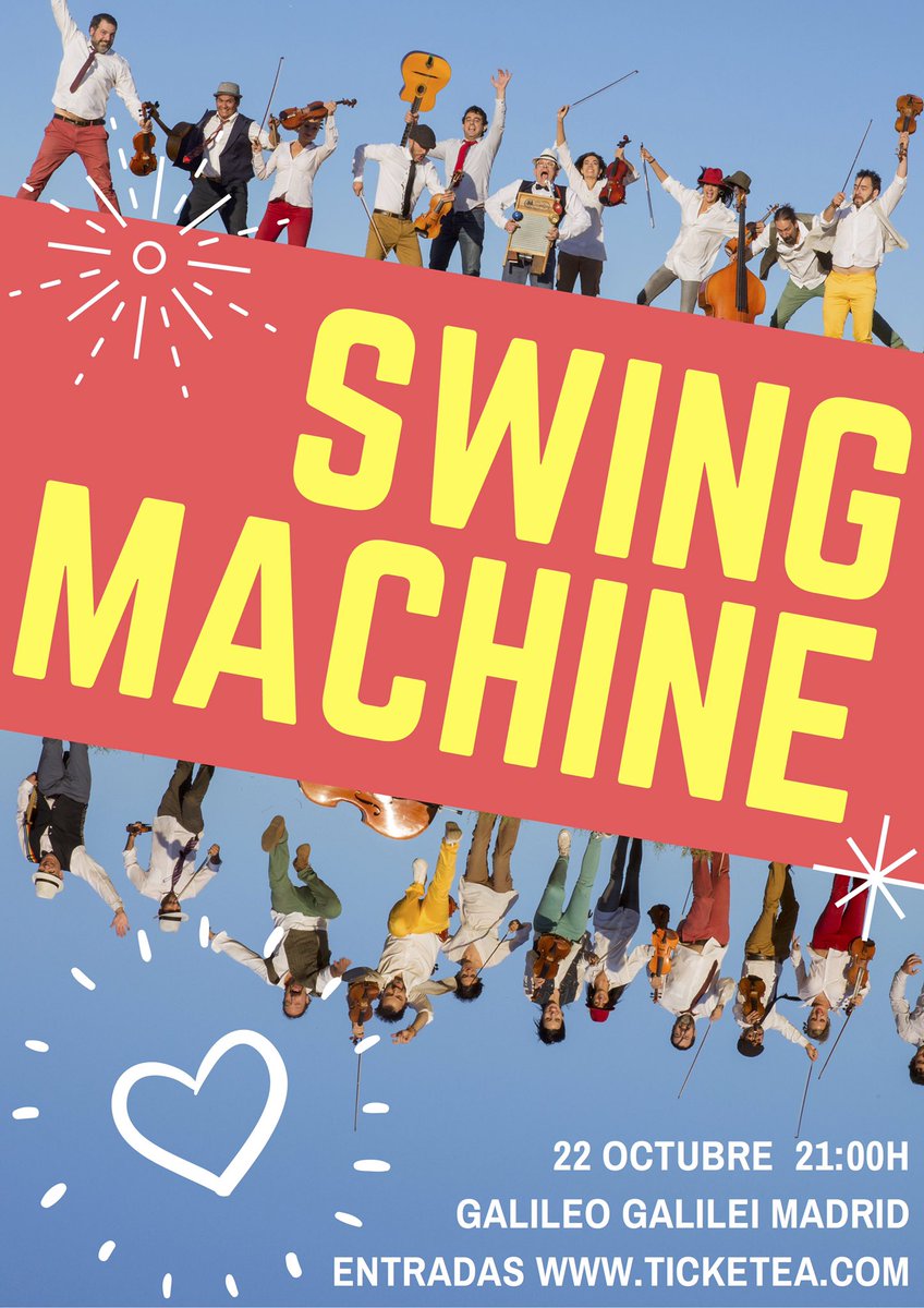 SwingMachineO's tweet photo. Queda muy poquito!! 22Oct en @salagalileo https://t.co/9VRnZvCWYK