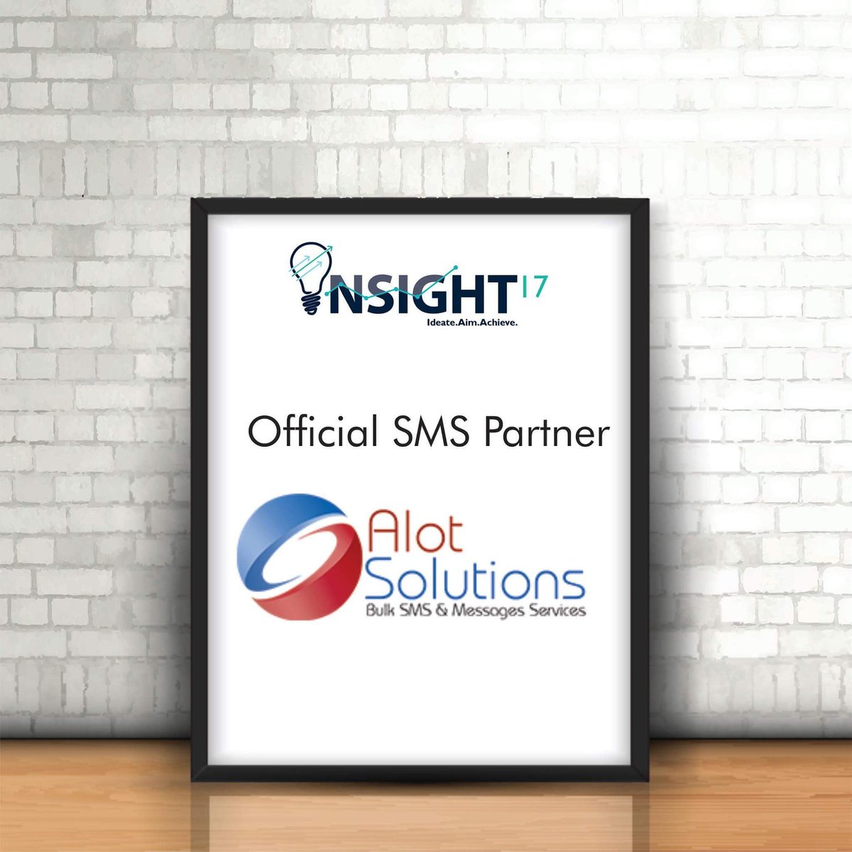 nminsight's tweet photo. Insight is proud to associate with "Alot Solutions" as the Official SMS Partner. @ALOTSOLUTIONS 
#insight17 #NMcollege #ideate #aim #achieve https://t.co/puvqgEwqnx