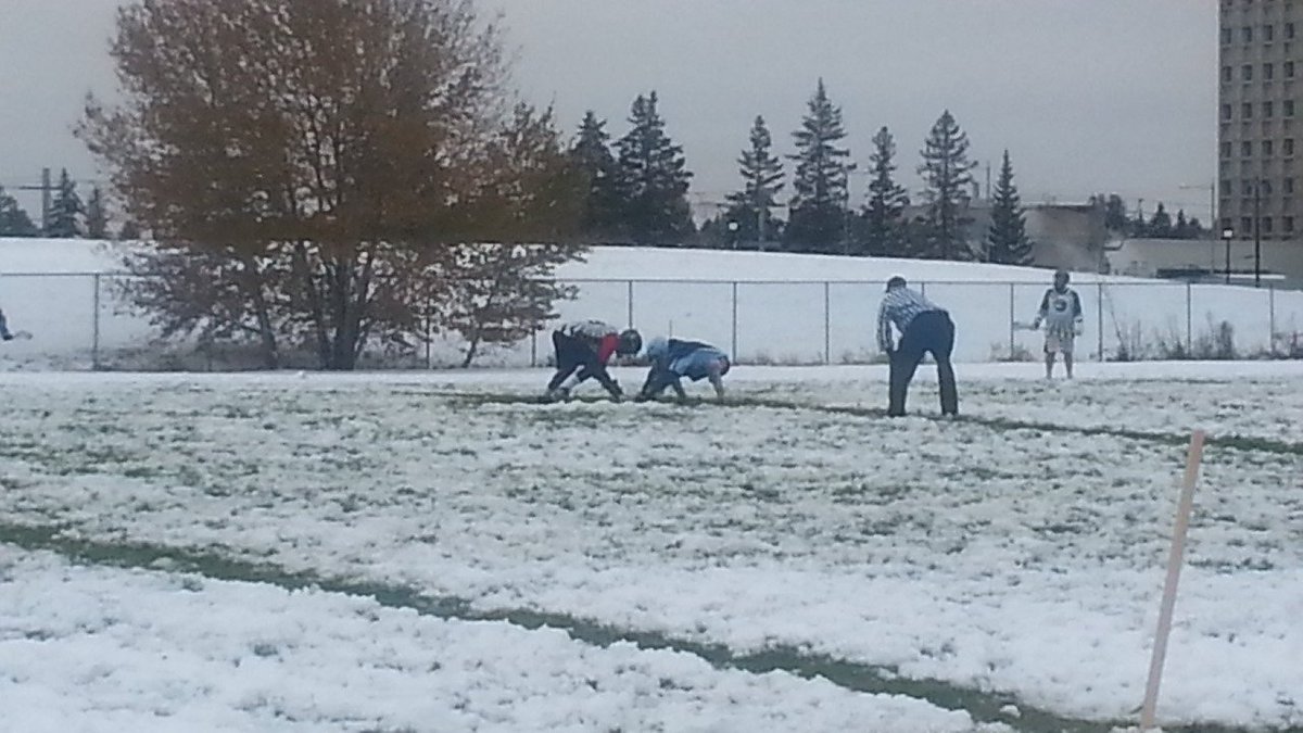 The boys taking part in this weekend's <a href="/UAlberta/">University of Alberta</a> Invitational Lacrosse Tournament didn't let the snow stop them from having fun!