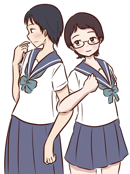 ベリショ女子のつもりで描いたけど、言うほどベリーなショートにならなかった。
