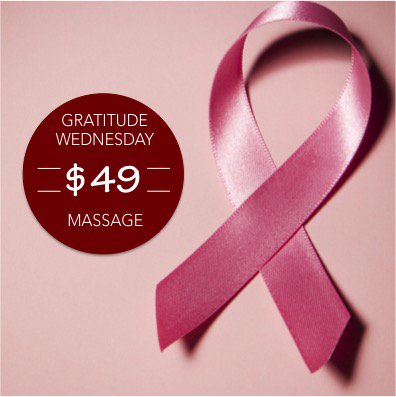 Two Wednesdays left in Oct. for #BreastCancer survivors &amp; current fighters to get a 1-hour session for $49! Call now: 513.657.2212 #massage