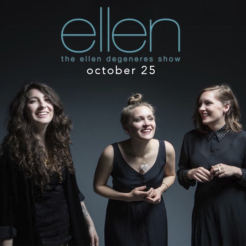 thebandjoseph's tweet photo. We're pinching ourselves. We're going to be on @TheEllenShow !! Aaaahhhhhg!!! 😁😳😍 Tune in next Tuesday, October 25 to catch our performance! https://t.co/ysnixFgnLW
