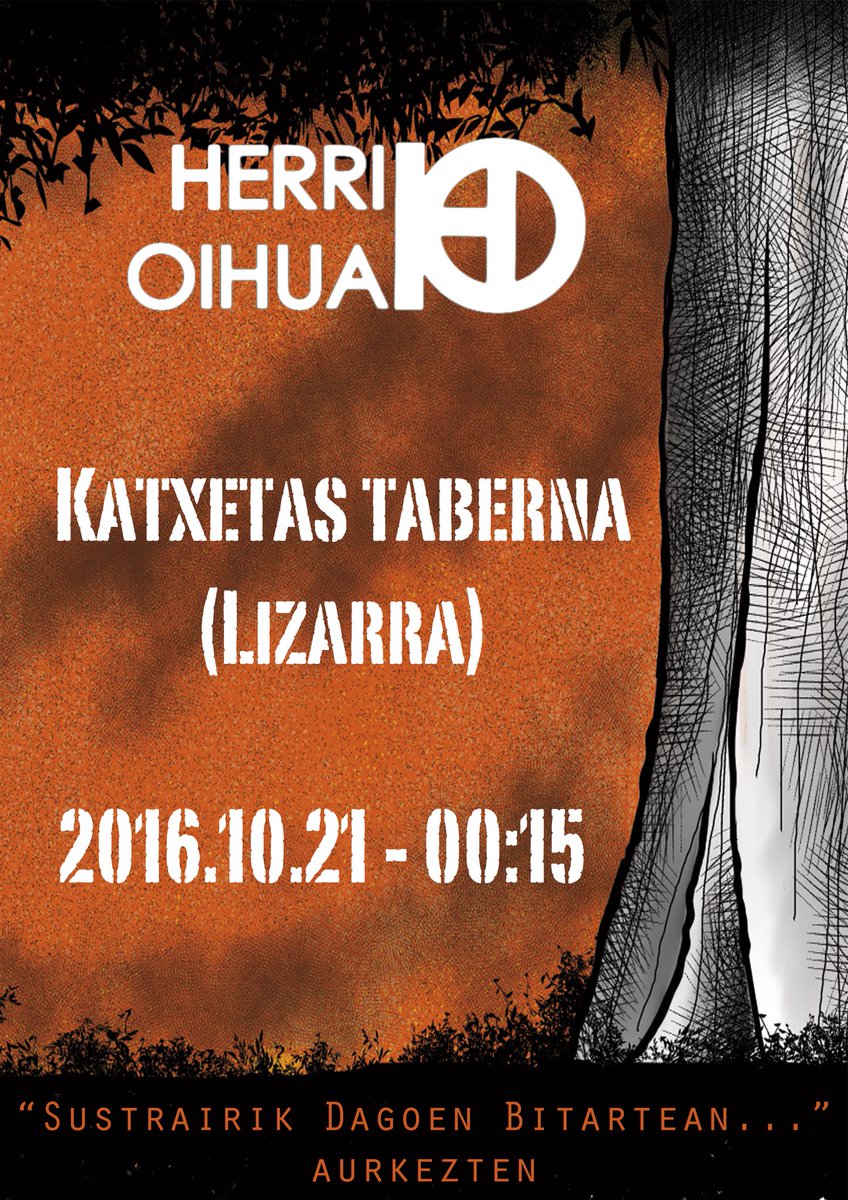 Ostiral honetan Lizarrako Katxetas Tabernan 00:15tan! \m/ ¡Este viernes en la Katxetas Taberna de Lizarra a partir de las 00:15!