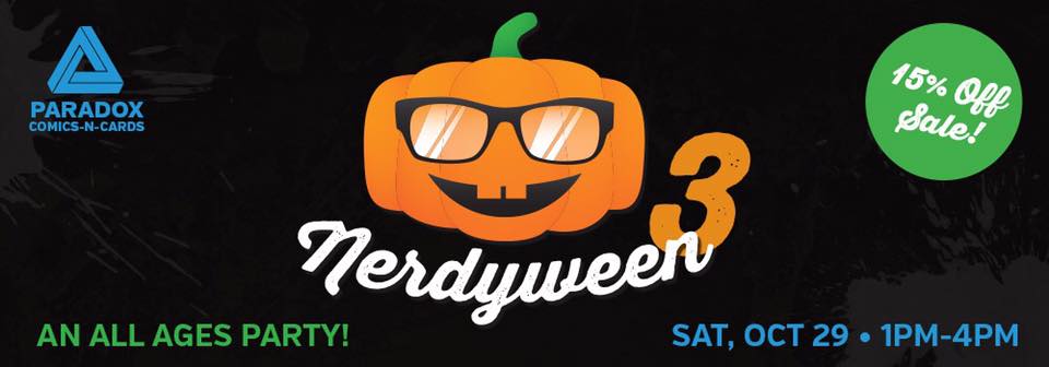 paradoxcnc's tweet photo. Nerdyween 3
FREE comics! Costumes! Sales! All ages party!
Saturday, October 29th 1pm - 4pm
Be there, or be square!
https://t.co/QG2RywAjyc https://t.co/P8CXuuZnEd