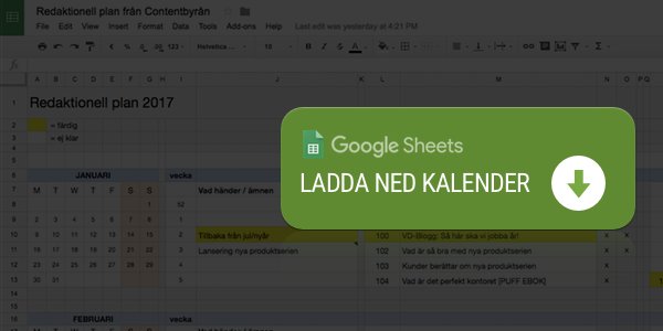 contentbyran's tweet photo. Nytt på Contentjournalen: Hur kommer du igång med din redaktionella kalender? Ladda ned vår kalendermall. https://t.co/t0iDcSs0AS #svcontent https://t.co/sWKb39mAuQ
