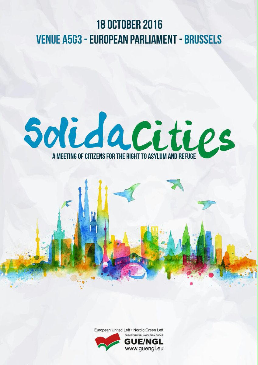 More than 160 participants in tomorrow's event in the EP. A big chain of solidarity accross Europe. #solidaritycities #refugeeswelcome