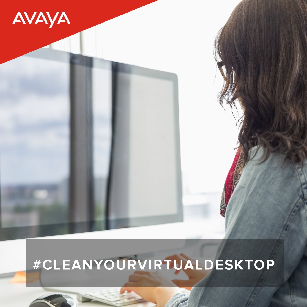 Avaya's tweet photo. #DidYouKnow a cluttered desktop can slow down our #computer? Clean up your #virtual #desktop today. #CleanOutYourVirtualDesktopDay https://t.co/qM8kowWzTf