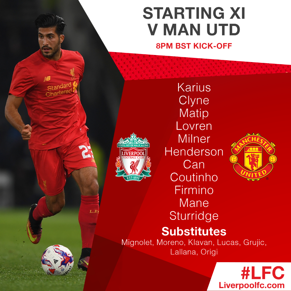 Liverpool FC on X: Confirmed #LFC starting XI and substitutes to