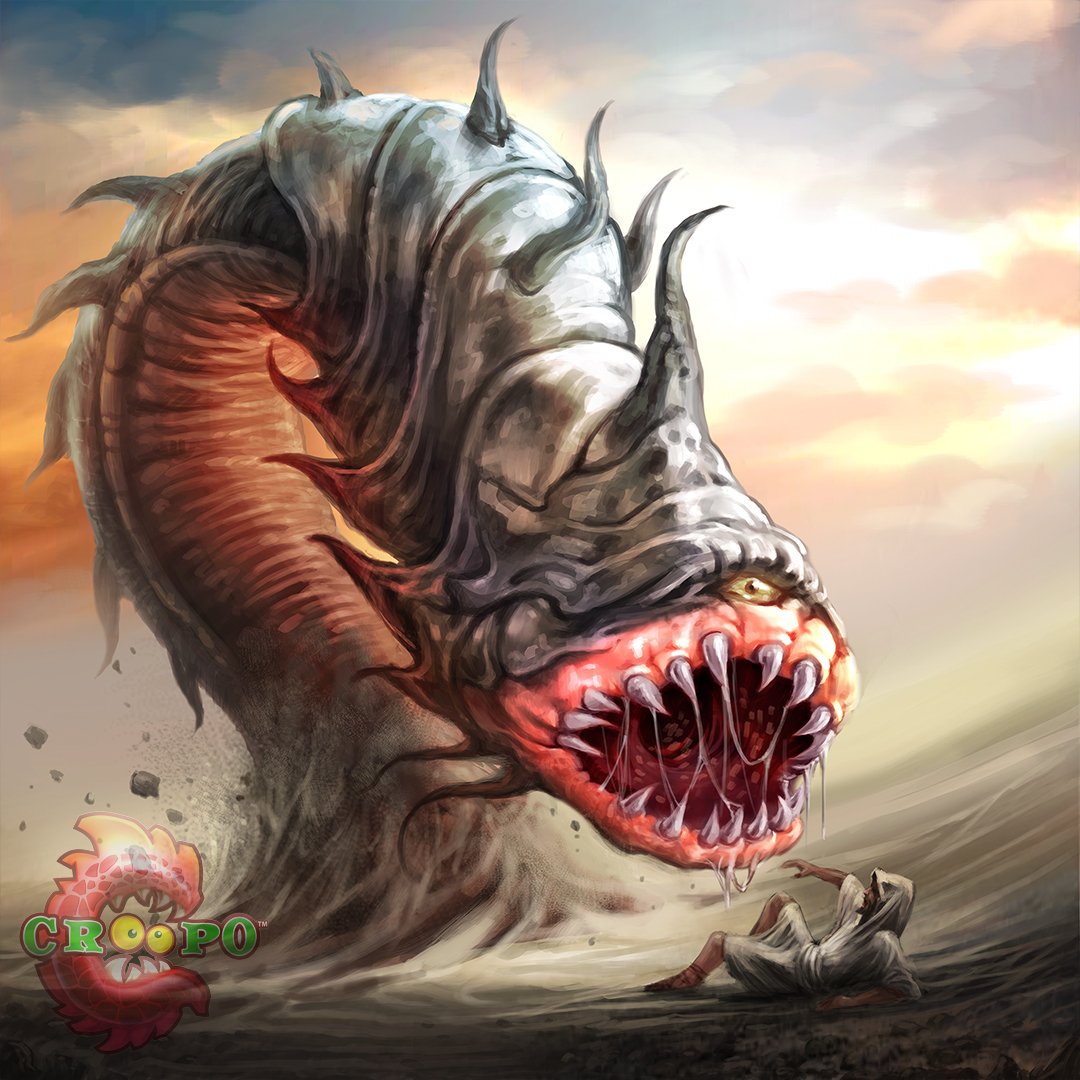 croopotcg's tweet photo. Wormex - artwork from Croopo: The Trading Card Game #cardgame #cardart #boardgame #tcg #rpg #indiegame #kickstarter https://t.co/4qyrfgsLtz https://t.co/jqcOWVXmuq
