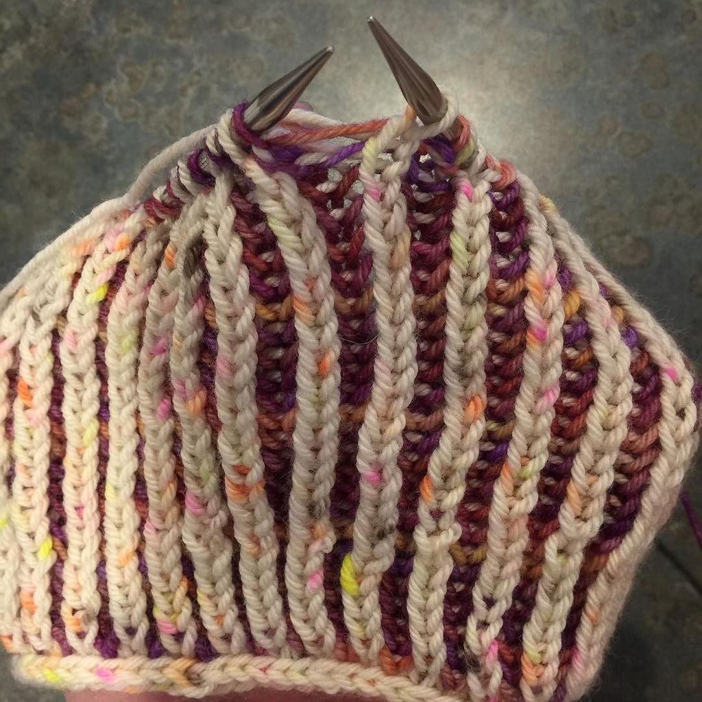LesKnits's tweet photo. A little Brioche Top Knot for lunch. #westknittersofinstagram #knitallthethings #westknits… https://t.co/7EFtg47MhO https://t.co/gkUiDSzSfD