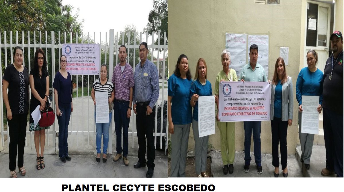 SUTCECYTENL's tweet photo. @cecytenl Todos los trabajadores sindicalizados  del CECyTE Nuevo León se suman a la demanda  de respeto a nuestro C.C.T. https://t.co/Y681Qji5mS