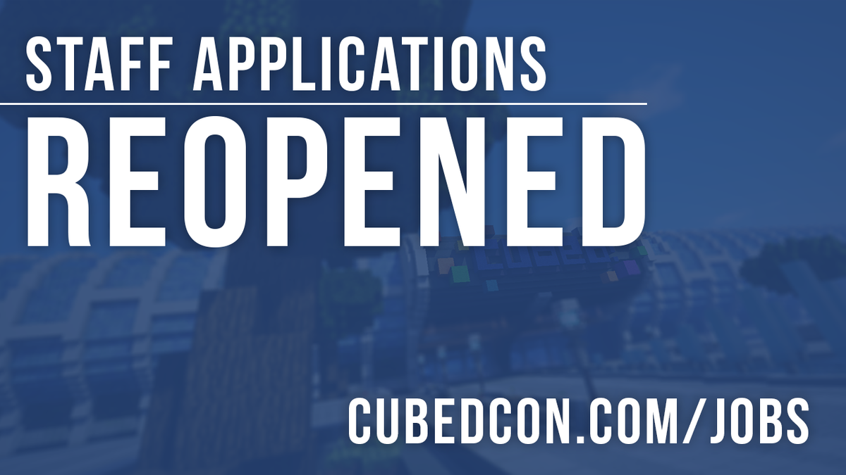 CubedCon's tweet photo. Did you miss Staff Applications earlier this year? No problem, we've reopened them! https://t.co/McgDiyDb4e https://t.co/TmkGQOwEI3