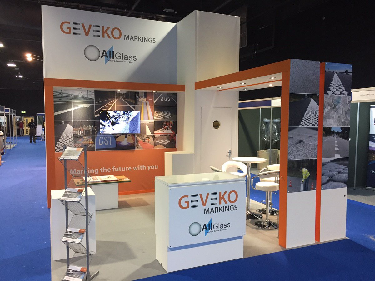 gevekomarkings's tweet photo. The stand is ready for tomorrows #ERICLeeds16 #eric2016 - looking forward to 3 days about #roadsafety & #roadmarkings https://t.co/6VL1mVL6EV