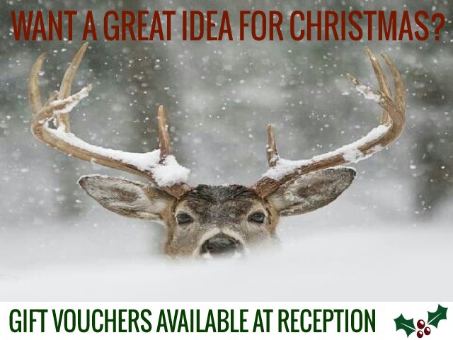 Christmas is coming fast, why not make one present purchase easy with a voucher for any of our products. Contact us today.