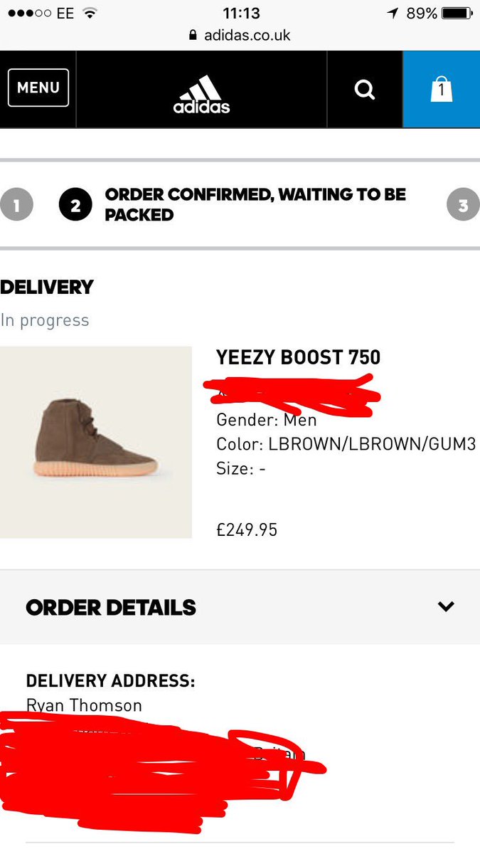 my adidas order