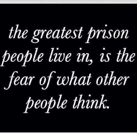 witchestown's tweet image. "The greatest prison people live in is the fear of what other people think."