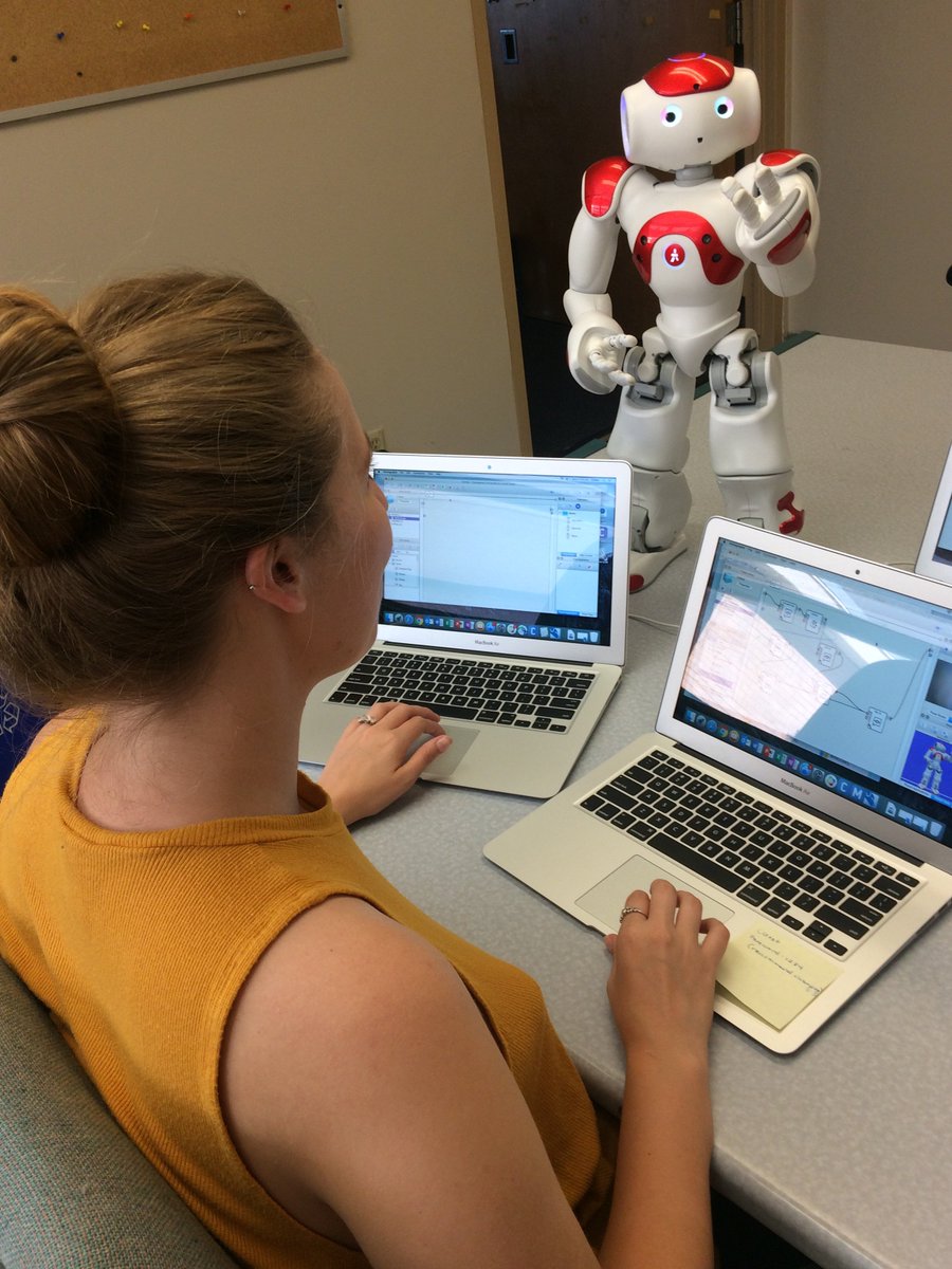 CGESTASU's tweet photo. Our REU's are getting Skyler and Zuri ready for homecoming! Come talk with them tomorrow! #naorobots #asuhomecoming #cgest https://t.co/S9IytDNhoU