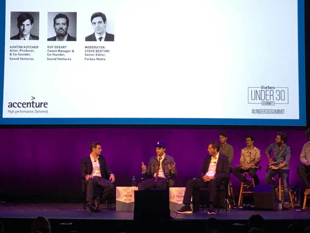 Vankeefer's tweet image. Getting knowledge and tips on Venture Capital from Ashton and Guy! #under30summit