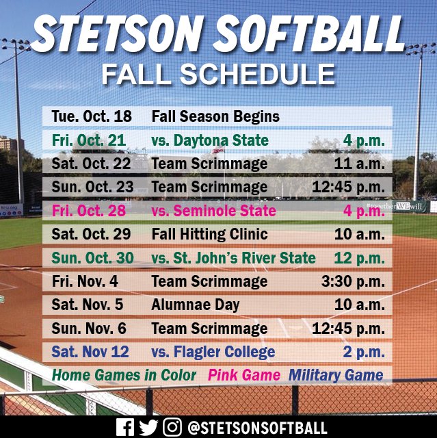 Stetson Softball tweet media