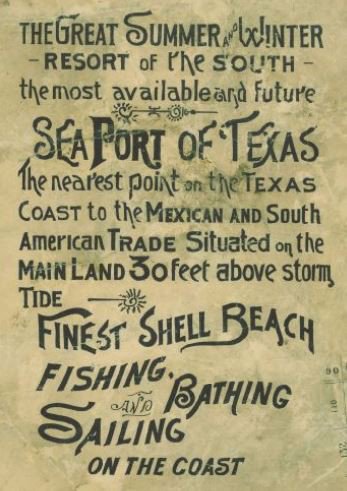 BullockMuseum's tweet photo. Maps often made big claims to promote settlement, like this 1882 #map of #Rockport. #MappingTexas #MapMonday @txglo https://t.co/CCU8pOrrsW https://t.co/JRcvLqKrsN