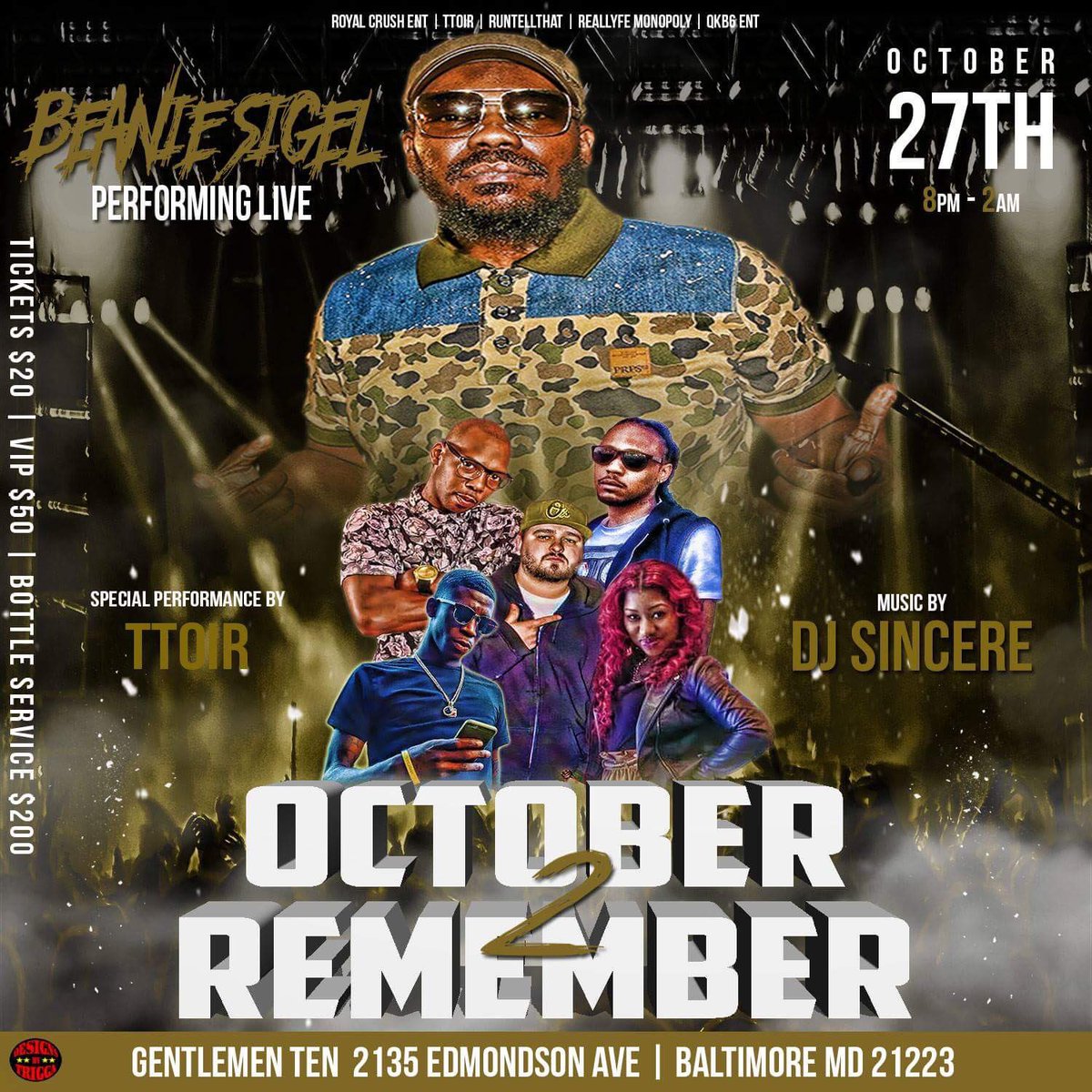TySmitty410's tweet photo. WE OPENING FOR @BeanieSigelSP !!!! Come see the whole #ttoir crew @getchacakeuprec @mfnmikemike443 @TheyCallMe_KEIS #tysmitty https://t.co/2kRktJd4mz