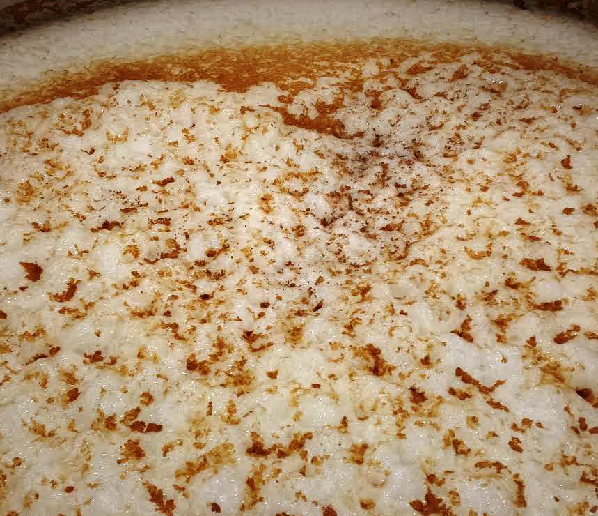 Fermenting our Beer in Open Fermentation Vessels - day 2 has started