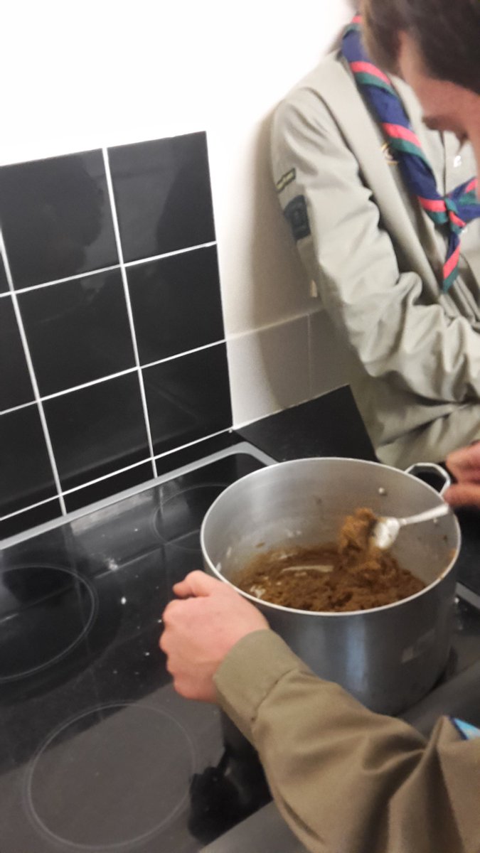 Explorers trying to make ginger bread