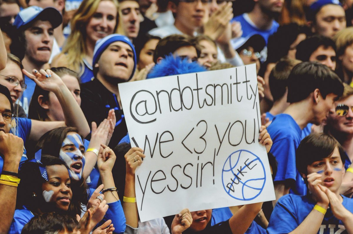 DukeMBB's tweet photo. New #DevilsLife: @ndotsmitty on the social connection between #TheBrotherhood and the best fans in the game.
READ: https://t.co/3MI3udWXGG https://t.co/AAsIOxfEMq