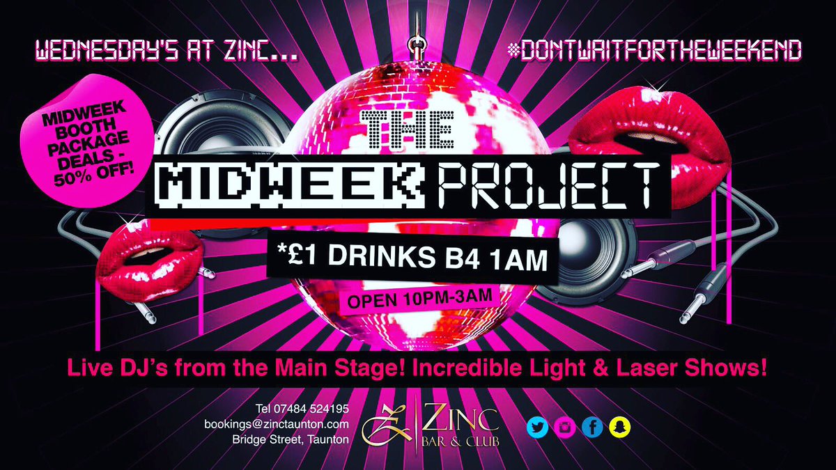 ZINCTAUNTON's tweet photo. #TheMidWeekProject π
For FREE ENTRY text: WEDNESDAY+YOUR NAME to 01823 242 400
#Zincalicious https://t.co/UbG5UXVWyL