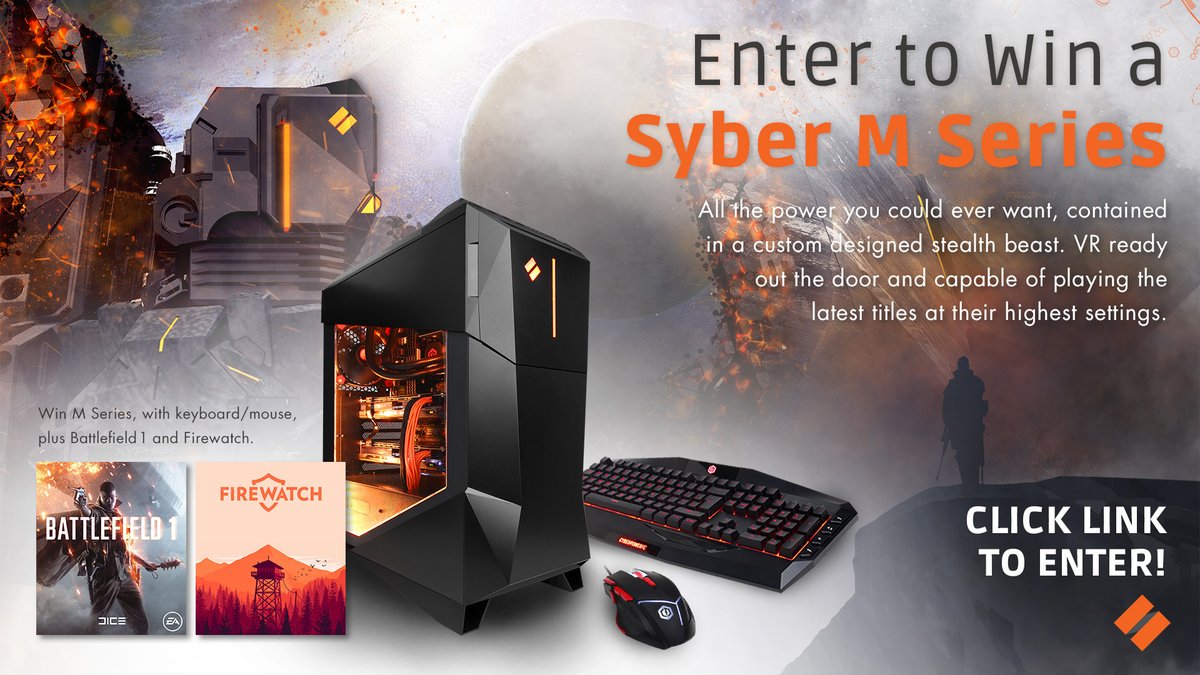 SyberGaming's tweet photo. Today is the LAST day to win an M-series rig and games!  Well, what are you waiting for?! 
https://t.co/VuLTOv3Mjl

#Contest #EnterToWin https://t.co/pPntl7L52N