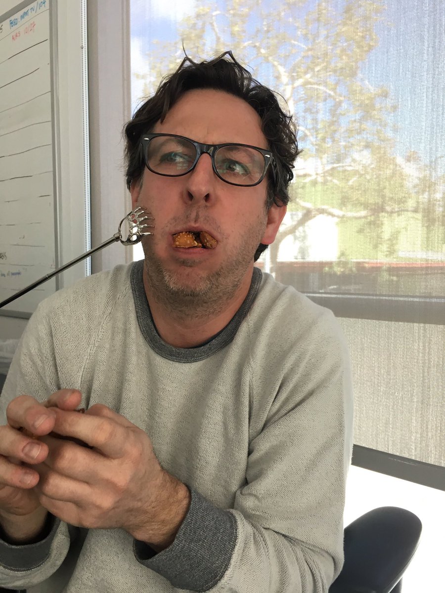 WritersInPieces's tweet photo. 10: The number of days until #LifeInPieces S2!! Also, the number of peanut butter pretzels in Matt Silverstein's mouth. #Season2Countdown https://t.co/18rKTvS37P