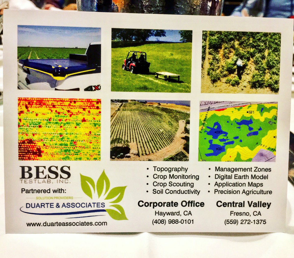 DuarteAssociate's tweet photo. Partnership w/ @besstestlabinc delivering latest agriculture technology. #holisticapproach #agriculture  #precisionag #drone #mapping https://t.co/s8p2u6JEh8