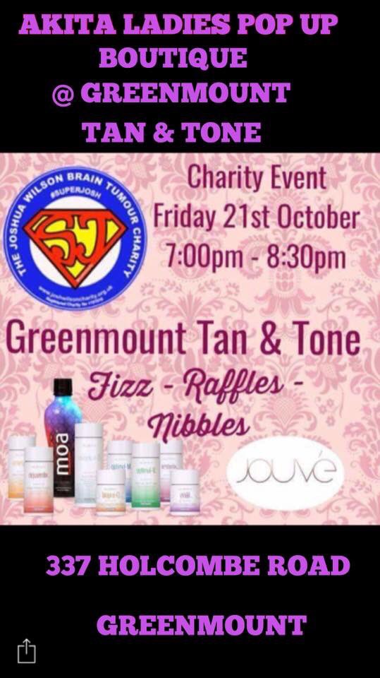 SuperJCharity's tweet photo. A big thank you to Tan &amp; Tone who are holding this event on Friday 👍🏻🎉@Greenmount_Tan https://t.co/QlGpBRjSxi