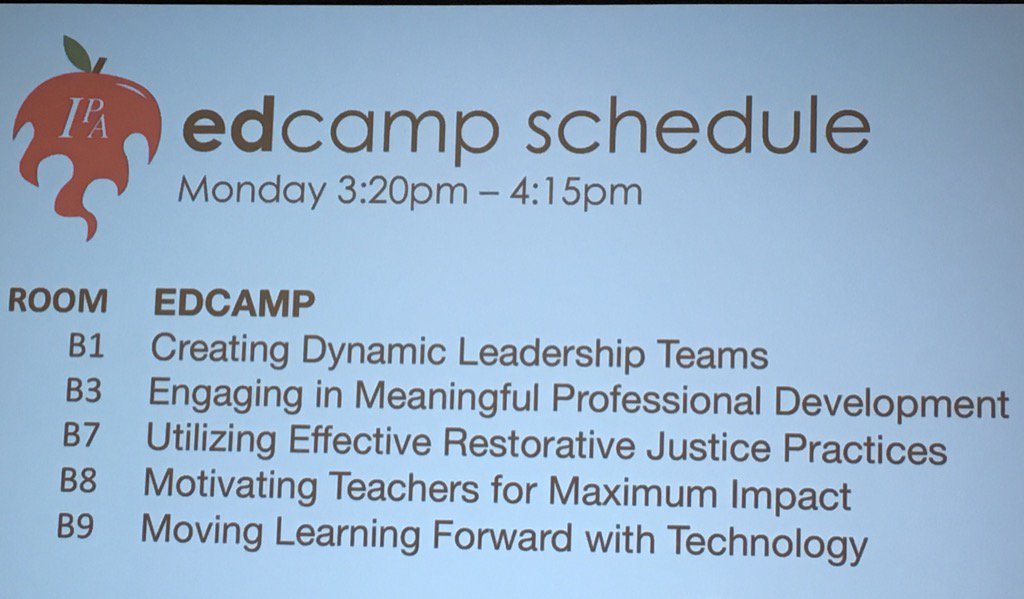 JenniferGilson2's tweet photo. Join us for EdCamp! #IPAFC2016 https://t.co/PbtbvFCkOY