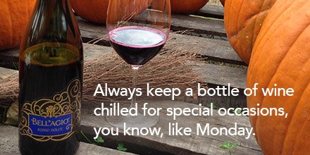 drinkbellagio's tweet photo. #Pumpkins and #Wine, can you think of a better way
to enjoy a #fall evening? #mondaymotivation https://t.co/yAj2FfizKY