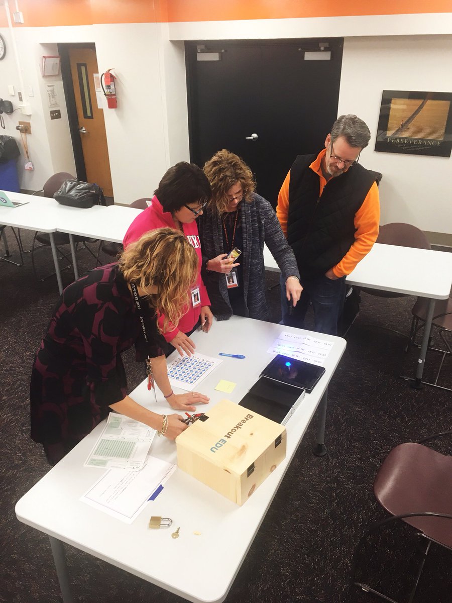 teacherafran's tweet photo. It's a never-ending faculty meeting. Or is it? @breakoutEDU @SLPublicSchools https://t.co/TGOPLZfnWa