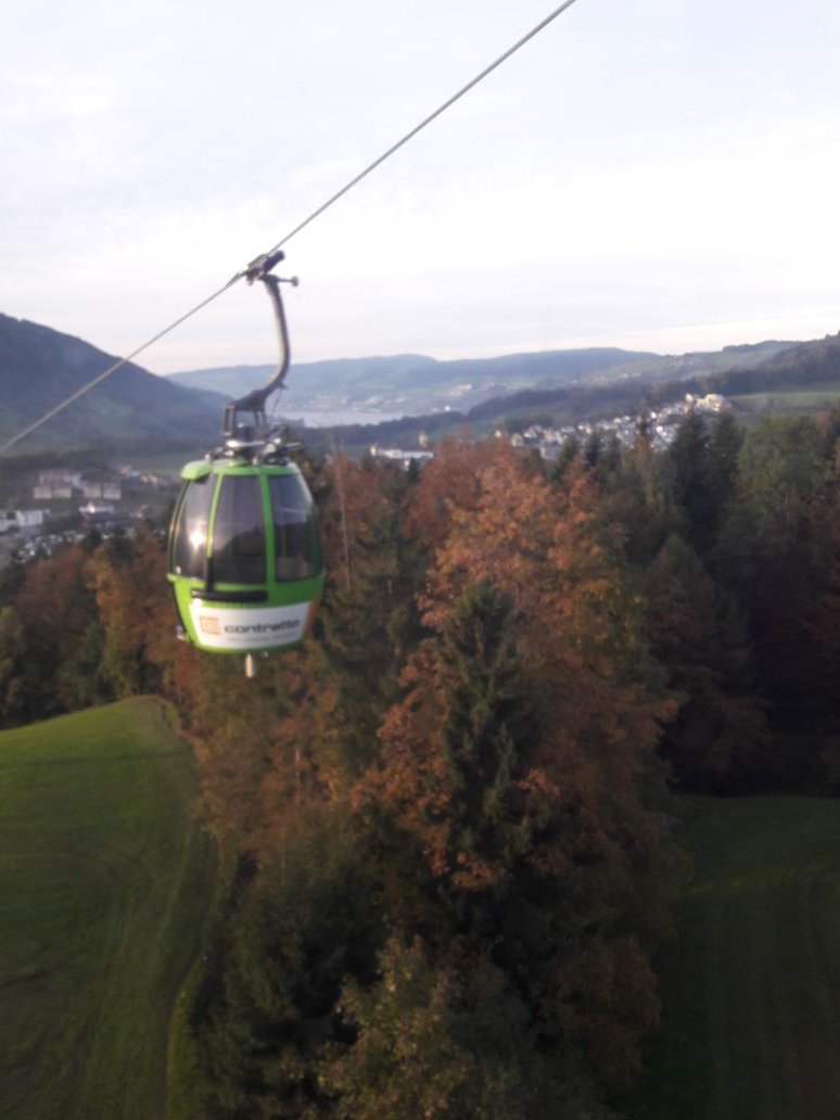 DuncanBowers's tweet photo. Took the world's first revolving gondola to this ludicrous 350m long swinging footbridge over a ravine.. #Settal https://t.co/sgkOrxzjJL