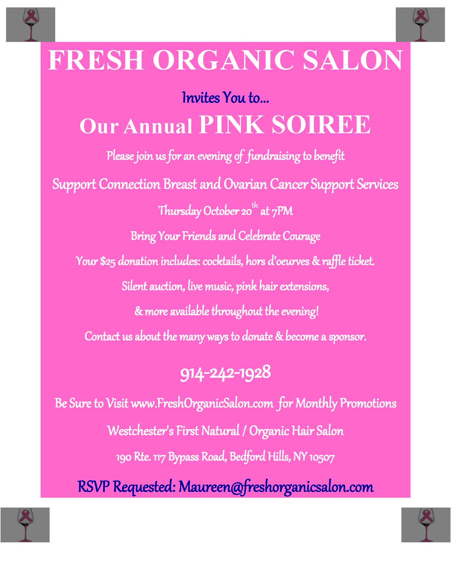 SupportConnect's tweet image. #BreastCancerAwarenessMonth #fundraiser #supportconnection #freshorganicssalonsolutions