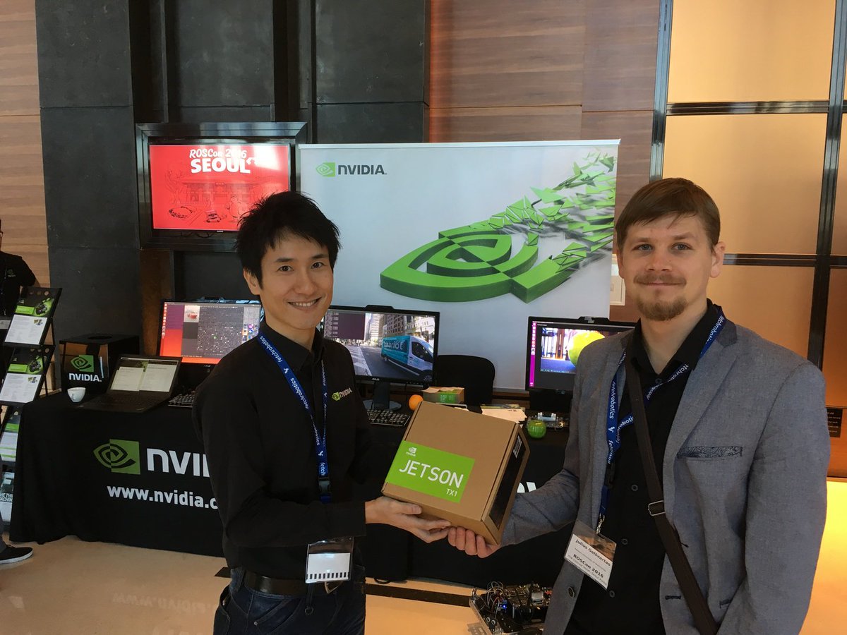 NVIDIARobotics's tweet photo. #Deeplearning & ROS collide to bring new levels of autonomy to robots. See our #ROSCon16 #Jetson highlights here https://t.co/hGsdJuw0iM https://t.co/4Xc21t1DDL