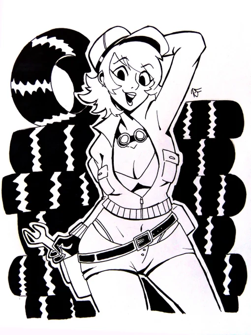 Here's #Cindy from #FinalFantasyXV for day 17 of #inktober ! 